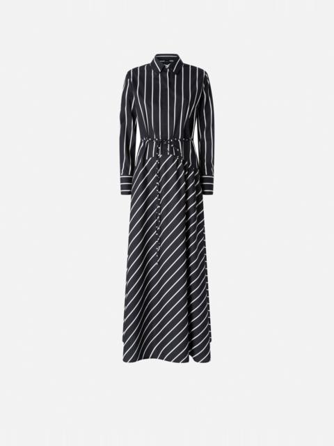 PINKO LONG STRIPED POPLIN DRESS