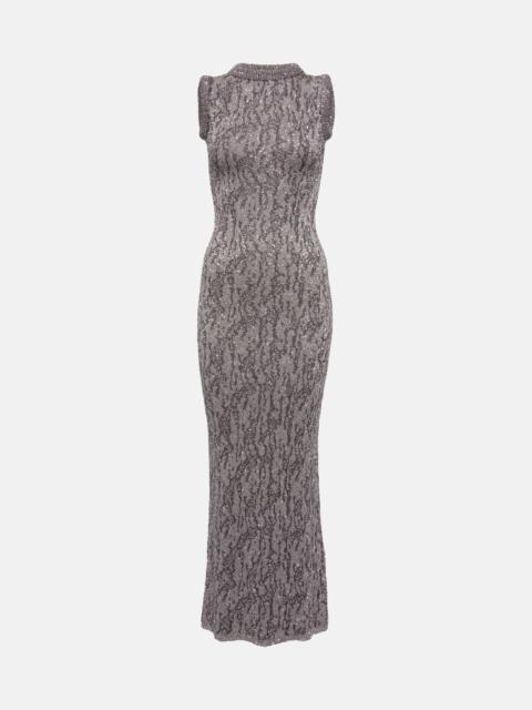 Acne Studios Sequined jacquard maxi dress