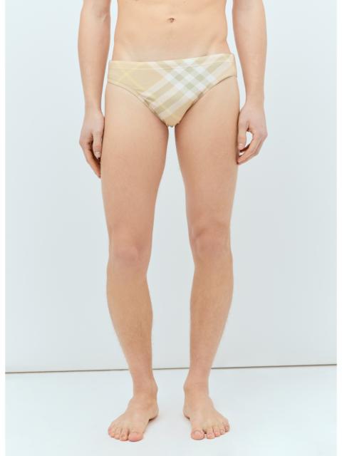 Burberry Burberry Men Check Swim Briefs