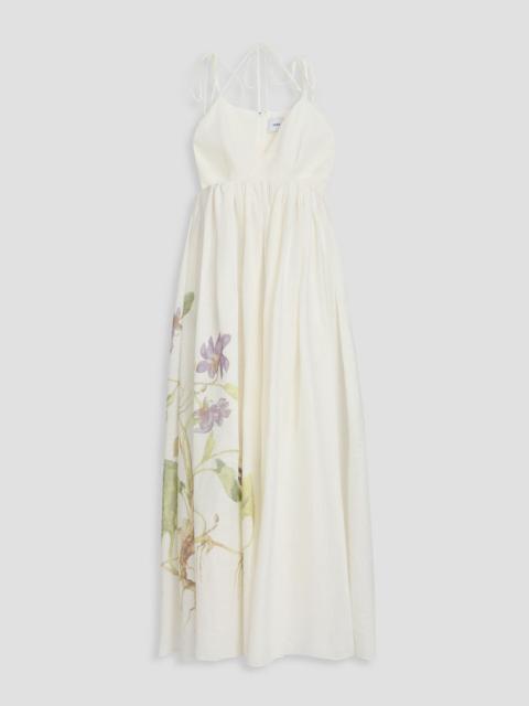 Erdem Floral-print linen midi dress