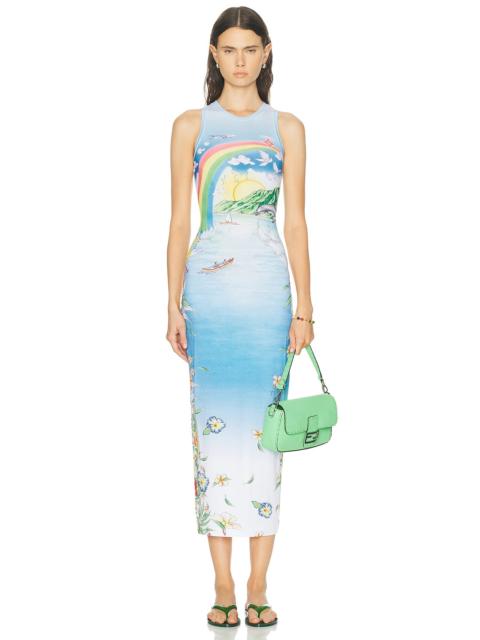 CASABLANCA Aloha Midi Tank Dress
