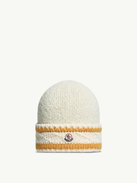 Moncler Striped Wool & Cotton Blend Beanie