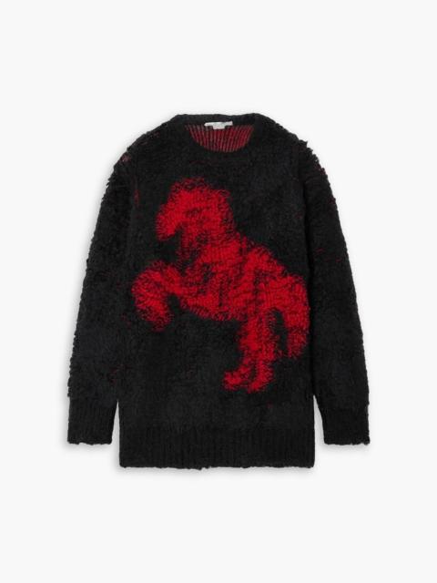 Stella McCartney Oversized jacquard-knit alpaca-blend sweater