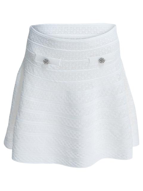 self-portrait Self-portrait Textured Knit Miniskirt