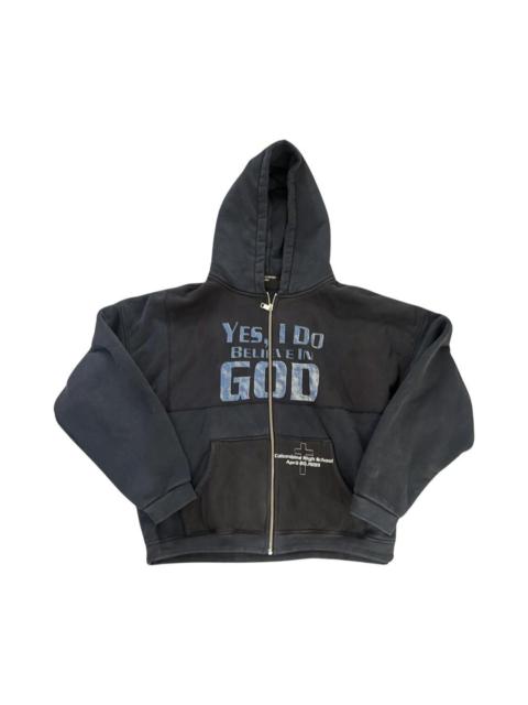 Yes I do believe in god columbine zip up hoodie