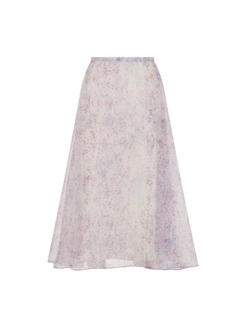 Other Designers Alberta Ferretti Printed Organza Midi Skirt Women