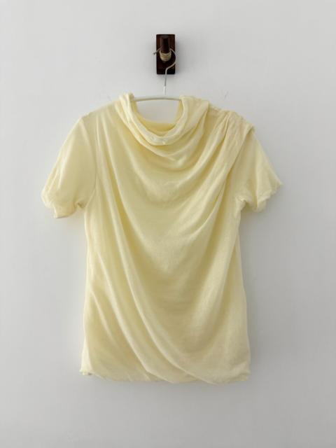 Yohji Yamamoto Yohji Yamamoto Pale Yellow Pleated Top