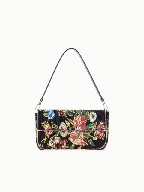 STAUD STAUD TIMMY CONVERTIBLE SHOULDER BAG BLACK FLORAL