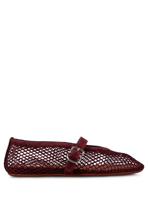 Alaïa Alaia Women Suede Ballet Flats In Fishnet