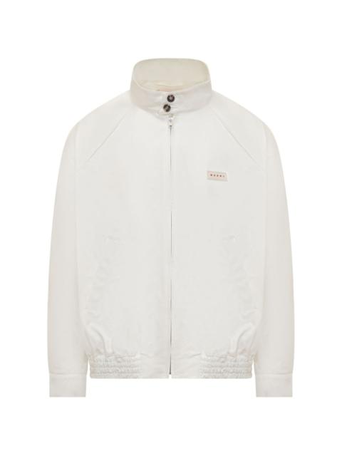 logo-patch zip-up jacket