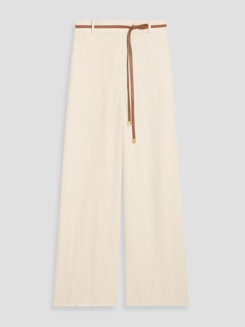 Zimmermann Belted linen wide-leg pants