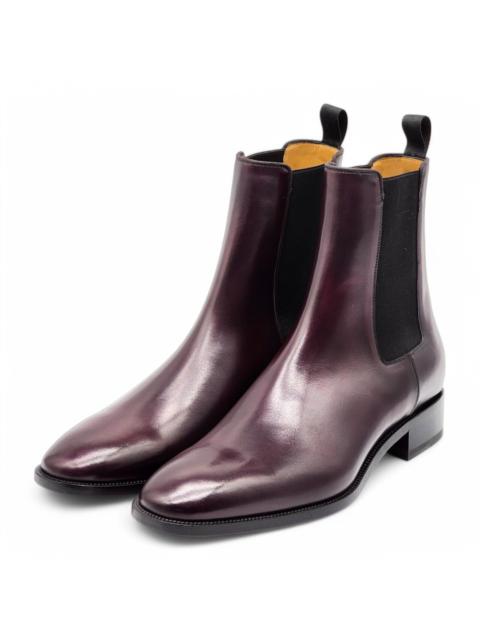 Christian Louboutin Samson Calf Leather Boots- Burgundy EU 43.5 / US 10.5 $1395