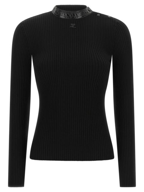 courrèges Courreges Women Vinyl Collar Sweater