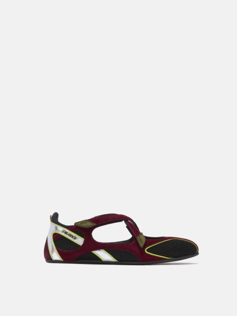 THE ATTICO ''FLOOR 01'' BALLERINA FLAT VIOLET AND BLACK