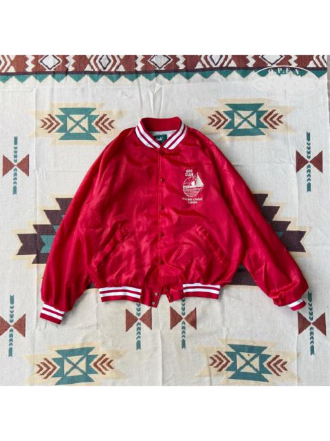 ANONYMOUSISM Vintage 80s DUNBROOKE 600 club Shore Crest Lanes Satin Varsity Jacket 