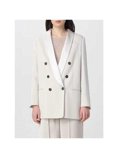 Brunello Cucinelli Brunello Cucinelli Milk Double-Breasted Blazer