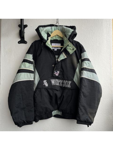 Other Designers Vintage WHITE SOX MLB Hoodie Puffer Jacket Starter Faded