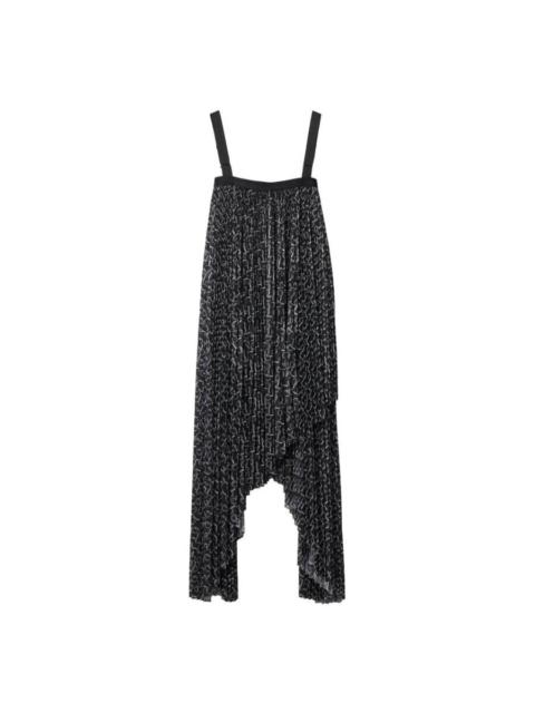 Burberry Burberry Pleated Chain Print Dress
