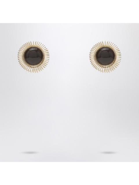 JACQUEMUS Jacquemus Golden And Brown Sunflower Earrings Women