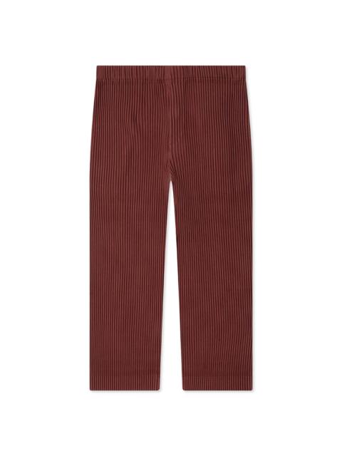 ISSEY MIYAKE AUGUST RELAXED FIT PANTS - ADAMITE BROWN