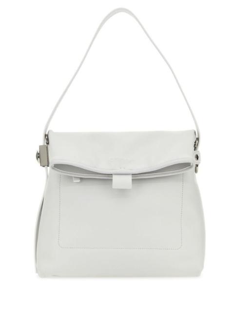 OFF WHITE White Leather Booster Shoulder Bag
