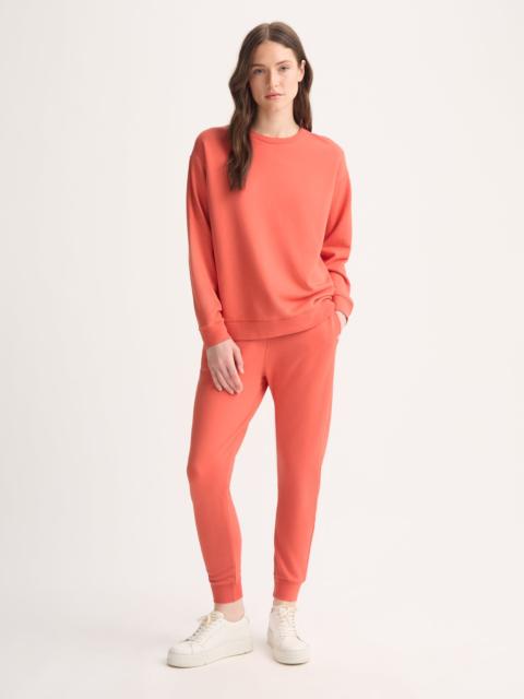 Derek Rose Women's Sweatshirt Quinn Cotton Modal Coral Orange