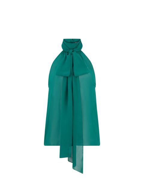 TOM FORD SLEEVELESS LAVALLIERE BLOUSE