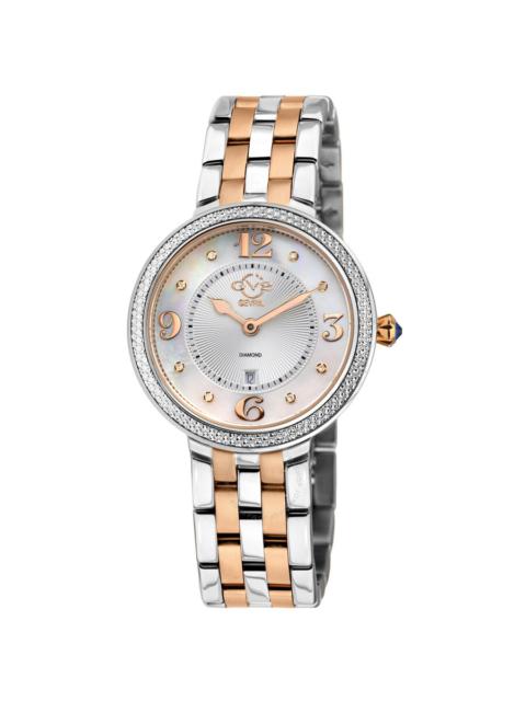 Other Designers Gv2 By Gevril - GV2 by Gevril Verona Diamond Mother of Pearl Dial Ladies Watch 12904B