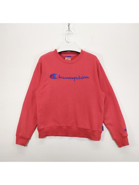 Champion Champion Embroidery Big Logo Red Sweatshirts #229-7