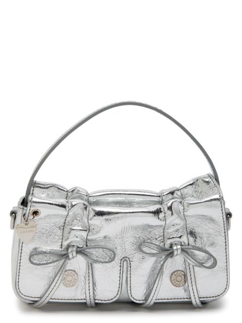 Acne Studios Acne Studios Multipocket Micro Metallic Leather top Handle bag