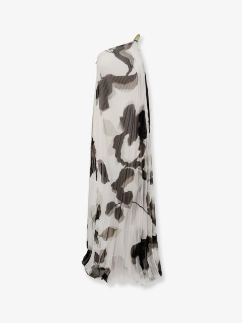 Max Mara Max Mara Mxefuggito Pleated Long Dress White