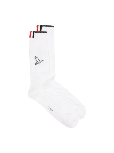Thom Browne Geese Icon Over The Calf Athlete Socks Men