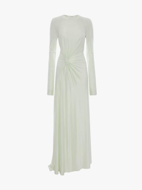Victoria Beckham Twist Waist Gown In Aloe