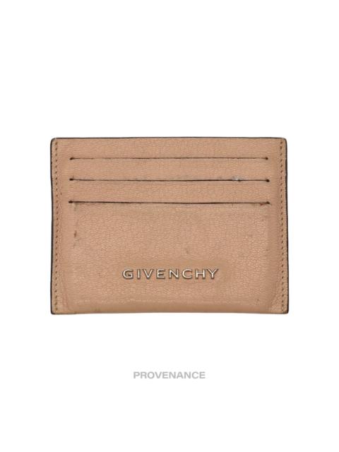 Givenchy Givenchy Logo Card Holder Wallet - Nude Leather