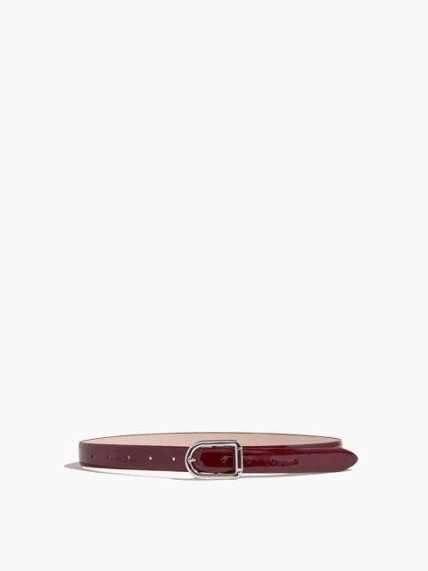 DÉHANCHE Mija Belt in Deep Red Lacquer/Silver
