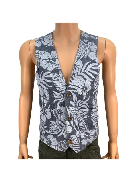 Other Designers Japanese Brand - Vintage Hawaii Vest Bamboo Art Fullprint #3564-70