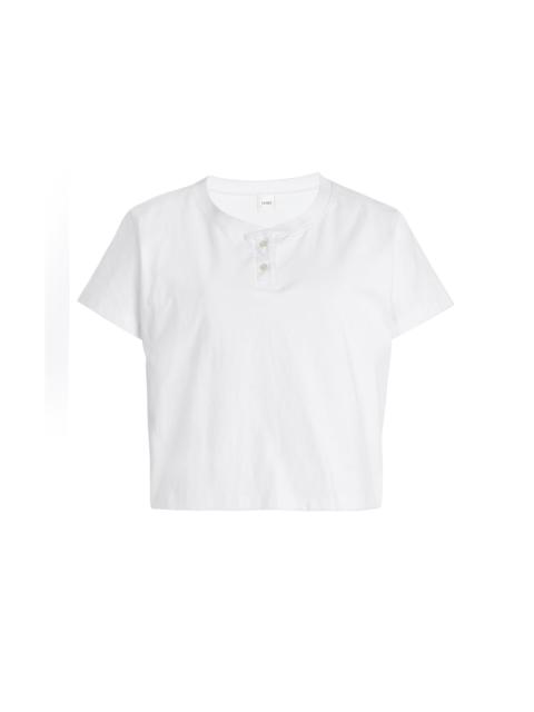 LESET Margo Cotton Henley Top white