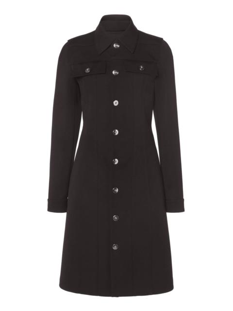 Bottega Veneta Double Calvary Wool Stretch Coat black