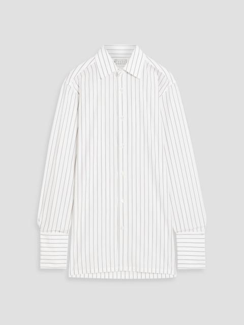 Maison Margiela Striped cotton-poplin shirt