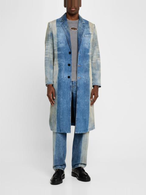 Men's Two-Tone Denim Topcoat