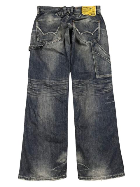 Other Designers Streetwear - Vintage Edwin 503 Blue Trip Faded Wash Buckle Carpenter
