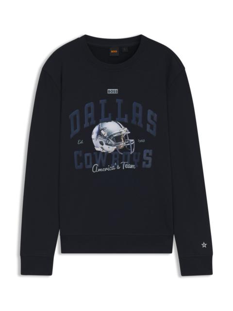 BOSS BOSS X DALLAS COWBOYS SWEATSHIRT WITH HELMET GRAPHIC