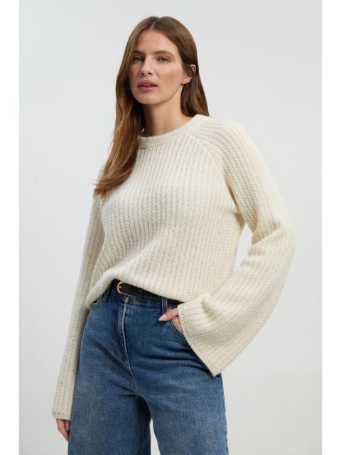 KAREN MILLEN Sequin Knit Tie Bow Jumper