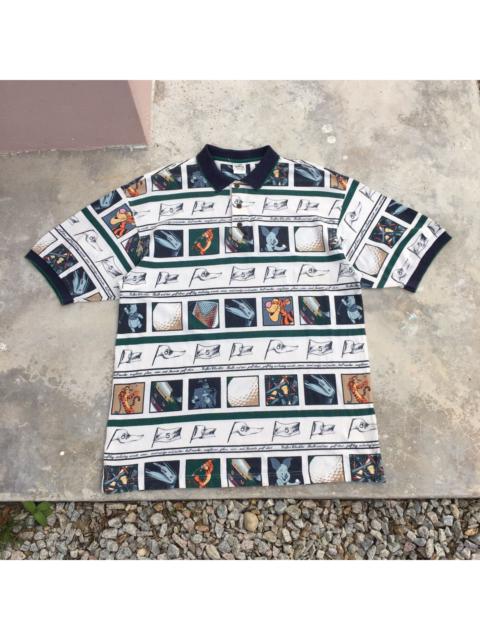 RARE Vintage AOP Disney Polo Golf