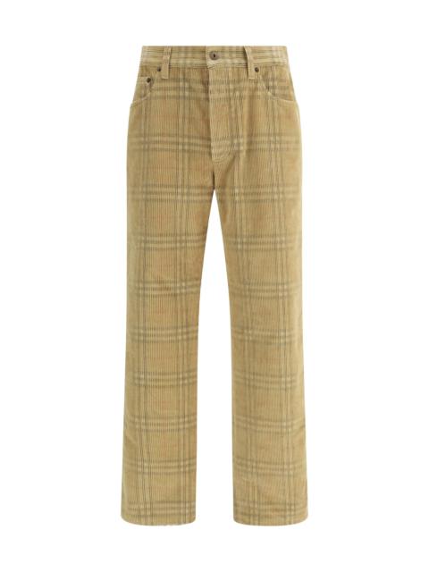 Burberry Burberry Men Velvet Pants