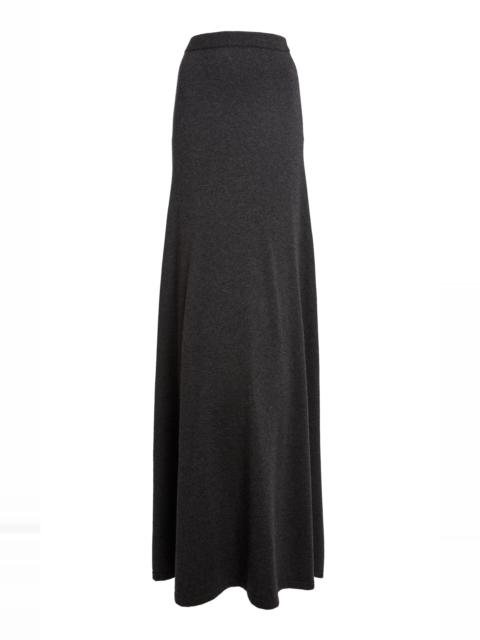 BALENCIAGA Wool Maxi Skirt grey