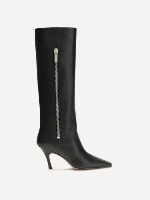 Amina Muaddi Leather Mona Boots