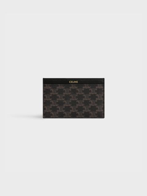 CELINE Card holder in Triomphe Canvas and calfskin