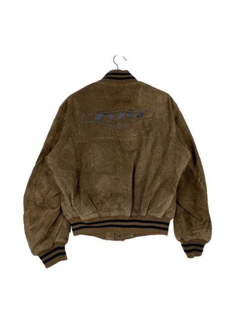 Other Designers PERSON'S - PERSON’S Big Logo Pigskin Leather Varsity Jacket #0925-C41