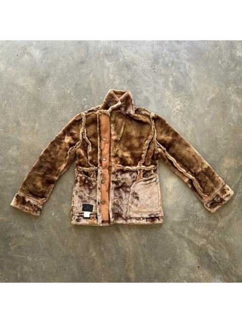 Other Designers Cardigan - Vintage Japanese Glass Line Fur Heavy Coats With Pocket Rare